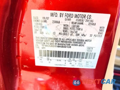 Zdjęcie 12 z 12 samochodu: 2008 FORD ESCAPE XLT VIN:1FMCU03118KB50135 - miniatura