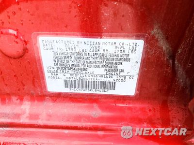 Zdjęcie 12 z 12 samochodu: 2019 NISSAN VERSA SV VIN:3N1CN7AP5KL846362 - miniatura