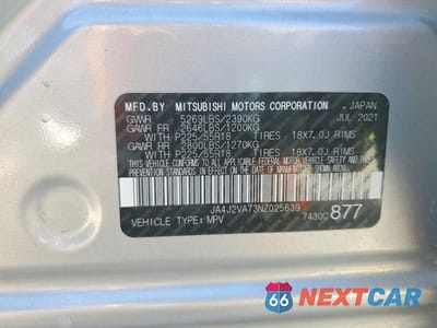 Zdjęcie 13 z 13 samochodu: 2022 MITSUBISHI OUTLANDER SEL VIN:JA4J2VA73NZ025639 - miniatura