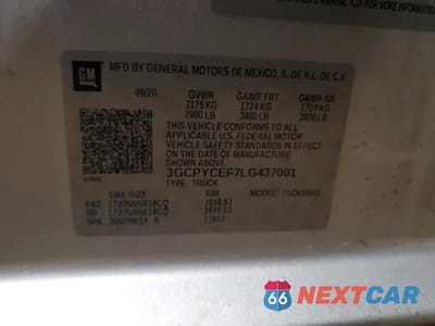 Zdjęcie 12 z 12 samochodu: 2020 CHEVROLET SILVERADO K1500 TRAIL BOSS CUSTOM VIN:3GCPYCEF7LG437001 - miniatura