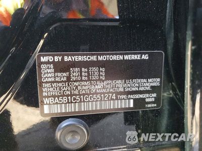 Zdjęcie 12 z 12 samochodu: 2016 BMW 535 I VIN:WBA5B1C51GG551274 - miniatura