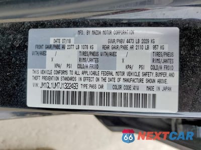 Zdjęcie 13 z 14 samochodu: 2018 MAZDA 6 SPORT VIN:JM1GL1UM7J1322493 - miniatura