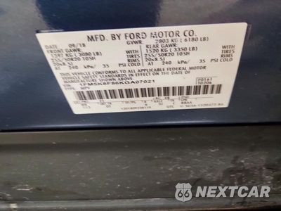 Zdjęcie 14 z 14 samochodu: 2019 FORD EXPLORER LIMITED VIN:1FM5K8F86KGA07021 - miniatura