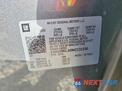 Zdjęcie 12 z 12 samochodu: 2021 GMC ACADIA SLE VIN:1GKKNKLA0MZ132336 - miniatura