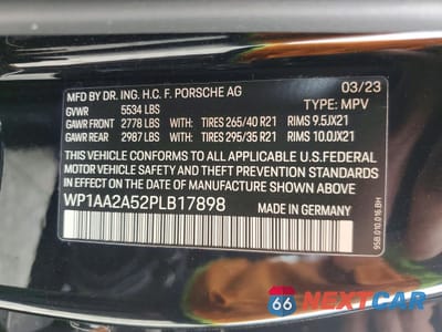 Zdjęcie 14 z 15 samochodu: 2023 PORSCHE MACAN BASE VIN:WP1AA2A52PLB17898 - miniatura