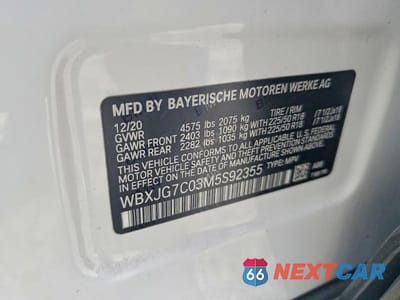 Zdjęcie 13 z 13 samochodu: 2021 BMW X1 SDRIVE28I VIN:WBXJG7C03M5S92355 - miniatura