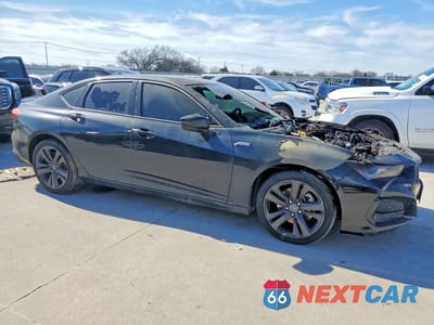 Czwarte zdjęcie samochodu z boku: 2021 ACURA TLX TECH A VIN:19UUB6F5XMA011431 - miniatura
