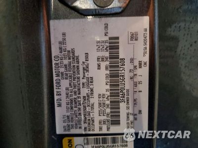 Zdjęcie 12 z 12 samochodu: 2016 FORD FUSION SE HYBRID VIN:3FA6P0LU5GR157608 - miniatura