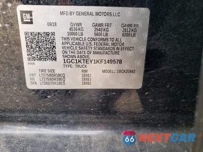 Zdjęcie 12 z 12 samochodu: 2019 CHEVROLET SILVERADO K2500 HEAVY DUTY LTZ VIN:1GC1KTEY1KF149578 - miniatura