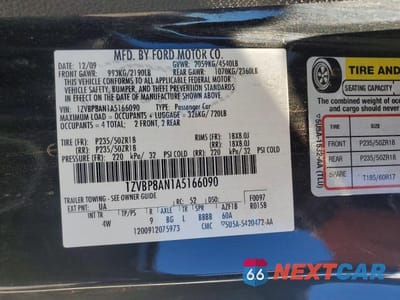 Zdjęcie 12 z 12 samochodu: 2010 FORD MUSTANG VIN:1ZVBP8AN1A5166090 - miniatura