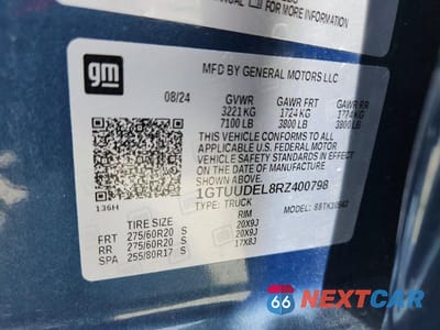 Zdjęcie 13 z 13 samochodu: 2024 GMC SIERRA K1500 SLT VIN:1GTUUDEL8RZ400798 - miniatura