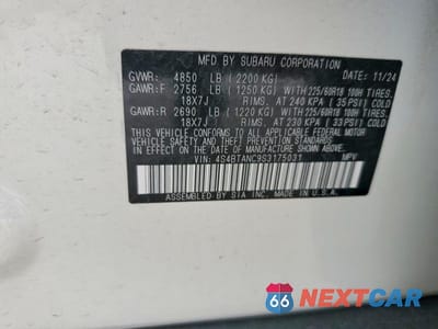 Zdjęcie 13 z 13 samochodu: 2025 SUBARU OUTBACK LIMITED VIN:4S4BTANC9S3175031 - miniatura