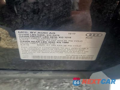 Zdjęcie 14 z 14 samochodu: 2018 AUDI Q5 PREMIUM PLUS VIN:WA1BNAFY4J2115066 - miniatura