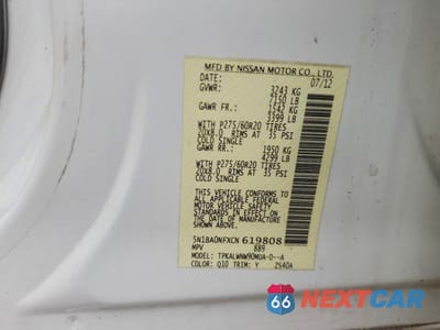 Zdjęcie 13 z 13 samochodu: 2012 NISSAN ARMADA PLATINUM VIN:5N1BA0NFXCN619808 - miniatura