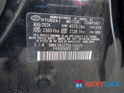 Zdjęcie 12 z 12 samochodu: 2025 HYUNDAI SONATA VIN:KMHL54JJ7SA106628 - miniatura