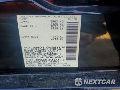 Zdjęcie 12 z 12 samochodu: 2019 NISSAN ALTIMA S VIN:1N4BL4BV6KN301075 - miniatura