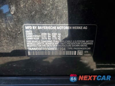Zdjęcie 12 z 12 samochodu: 2024 BMW 330I VIN:3MW69FF03R8E02394 - miniatura