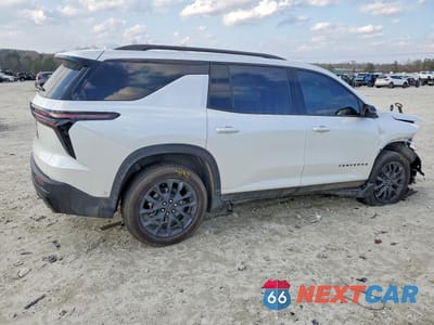 Trzecie zdjęcie samochodu z tyłu: 2025 CHEVROLET TRAVERSE LT VIN:1GNERGRS6SJ193932 - miniatura