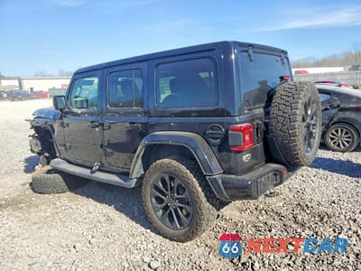 Drugie zdjęcie samochodu z przodu: 2021 JEEP WRANGLER UNLIMITED SAHARA VIN:1C4HJXEG2MW551113 - miniatura