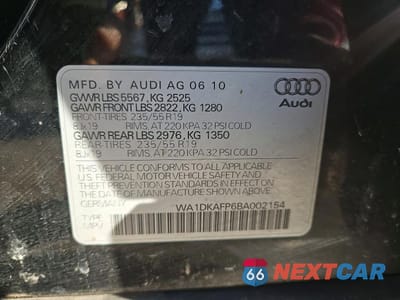 Zdjęcie 10 z 14 samochodu: 2011 AUDI Q5 PREMIUM PLUS VIN:WA1DKAFPJBA002154 - miniatura