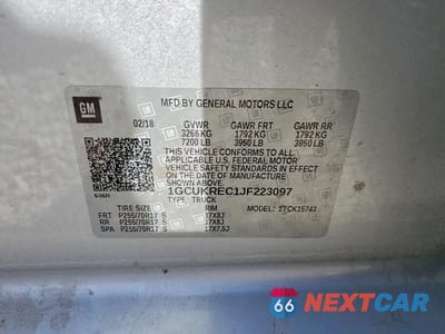 Zdjęcie 12 z 12 samochodu: 2018 CHEVROLET SILVERADO K1500 LT VIN:1GCUKREC1JF223097 - miniatura
