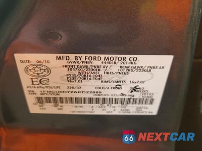 Zdjęcie 14 z 14 samochodu: 2010 FORD ESCAPE XLT VIN:1FMCU0D72AKD22889 - miniatura