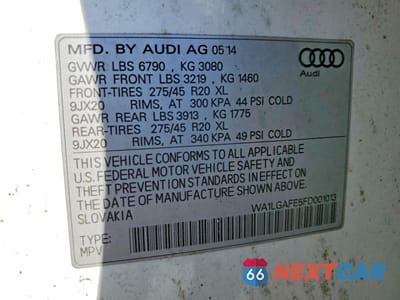 Zdjęcie 14 z 14 samochodu: 2015 AUDI Q7 PREMIUM PLUS VIN:WA1LGAFE5FD001013 - miniatura