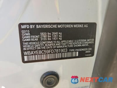 Zdjęcie 12 z 12 samochodu: 2015 BMW 750 LI VIN:WBAYE8C59FD781903 - miniatura