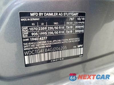 Zdjęcie 13 z 13 samochodu: 2016 MERCEDES-BENZ GLA 250 VIN:WDCTG4EB4GJ206205 - miniatura