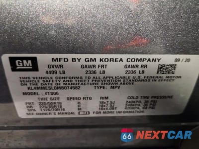 Zdjęcie 12 z 12 samochodu: 2021 BUICK ENCORE GX SELECT VIN:KL4MMESL0MB074582 - miniatura