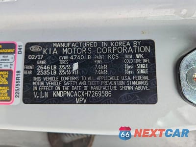 Zdjęcie 14 z 14 samochodu: 2017 KIA SPORTAGE EX VIN:KNDPNCACXH7269586 - miniatura