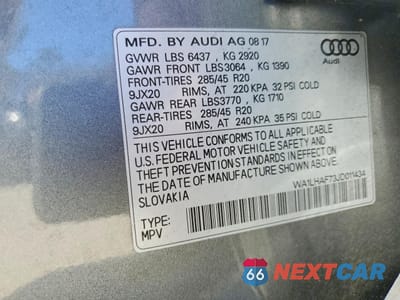 Zdjęcie 13 z 13 samochodu: 2018 AUDI Q7 PREMIUM PLUS VIN:WA1LHAF73JD011434 - miniatura