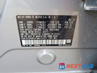 Zdjęcie 13 z 13 samochodu: 2021 HONDA HR-V LX VIN:3CZRU6H37MM753437 - miniatura