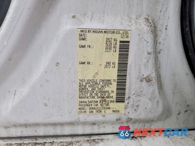 Zdjęcie 12 z 12 samochodu: 2017 NISSAN ALTIMA 2.5 VIN:1N4AL3AP2HN329196 - miniatura
