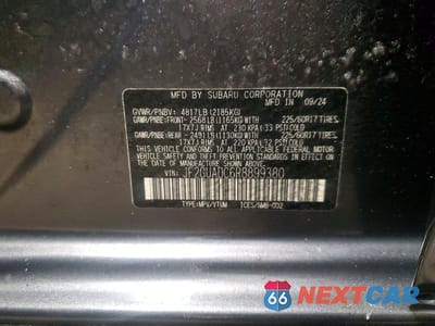 Zdjęcie 13 z 13 samochodu: 2024 SUBARU CROSSTREK PREMIUM VIN:JF2GUADC6R8899380 - miniatura