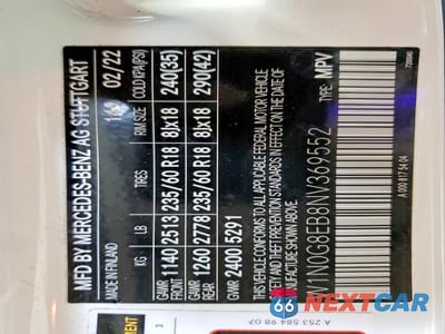 Zdjęcie 14 z 15 samochodu: 2022 MERCEDES-BENZ GLC 300 4MATIC VIN:W1N0G8EB8NV369552 - miniatura