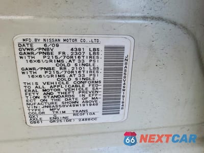 Zdjęcie 14 z 14 samochodu: 2009 NISSAN ROGUE S VIN:JN8AS58V49W191948 - miniatura