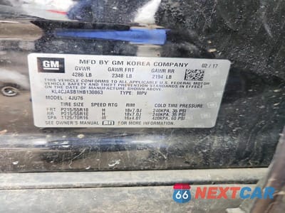 Zdjęcie 12 z 12 samochodu: 2017 BUICK ENCORE PREFERRED VIN:KL4CJASB1HB130863 - miniatura