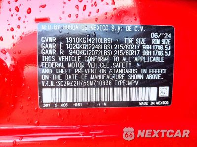 Zdjęcie 12 z 13 samochodu: 2025 HONDA HR-V EXL VIN:3CZRZ2H75SM710838 - miniatura