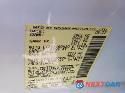 Zdjęcie 13 z 13 samochodu: 2017 NISSAN TITAN XD SL VIN:1N6AA1F21HN552134 - miniatura