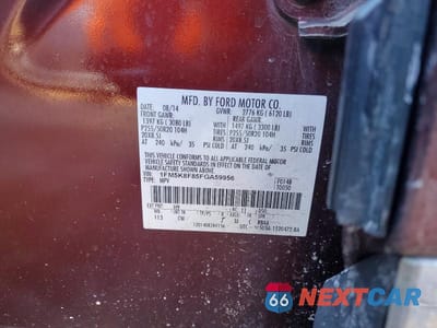 Zdjęcie 13 z 13 samochodu: 2015 FORD EXPLORER LIMITED VIN:1FM5K8F85FGA59956 - miniatura