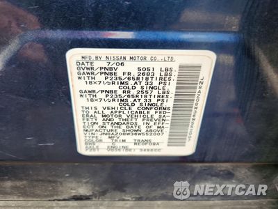 Zdjęcie 13 z 13 samochodu: 2006 NISSAN MURANO S VIN:JN8AZ08W36W552007 - miniatura