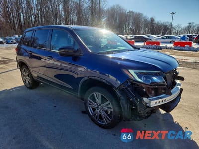 Czwarte zdjęcie samochodu z boku: 2020 HONDA PASSPORT EXL VIN:5FNYF8H53LB010530 - miniatura