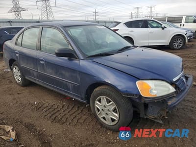 Czwarte zdjęcie samochodu z boku: 2003 HONDA CIVIC LX VIN:1HGES16573L033817 - miniatura