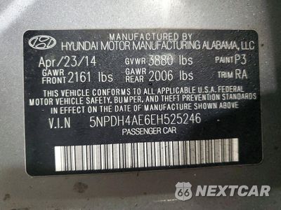 Zdjęcie 13 z 14 samochodu: 2014 HYUNDAI ELANTRA LIMITED VIN:5NPDH4AE6EH525246 - miniatura