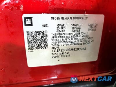 Zdjęcie 12 z 13 samochodu: 2021 CHEVROLET BOLT EV PREMIER VIN:1G1FZ6S06M4103253 - miniatura