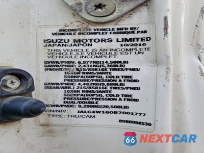 Zdjęcie 13 z 13 samochodu: 2011 ISUZU NPR VIN:JALC4W160B7001777 - miniatura