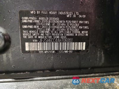 Zdjęcie 13 z 13 samochodu: 2010 SUBARU FORESTER 2.5X PREMIUM VIN:JF2SH6CC4AH706001 - miniatura