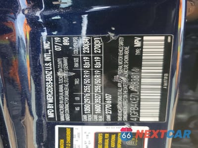 Zdjęcie 12 z 13 samochodu: 2020 MERCEDES-BENZ GLE 350 4MATIC VIN:4JGFB4KE7LA083814 - miniatura