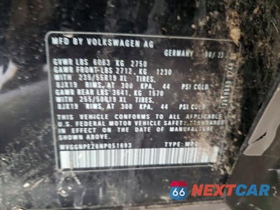 Zdjęcie 14 z 14 samochodu: 2022 VOLKSWAGEN ID.4 PRO S VIN:WVGGNPE26NP051693 - miniatura